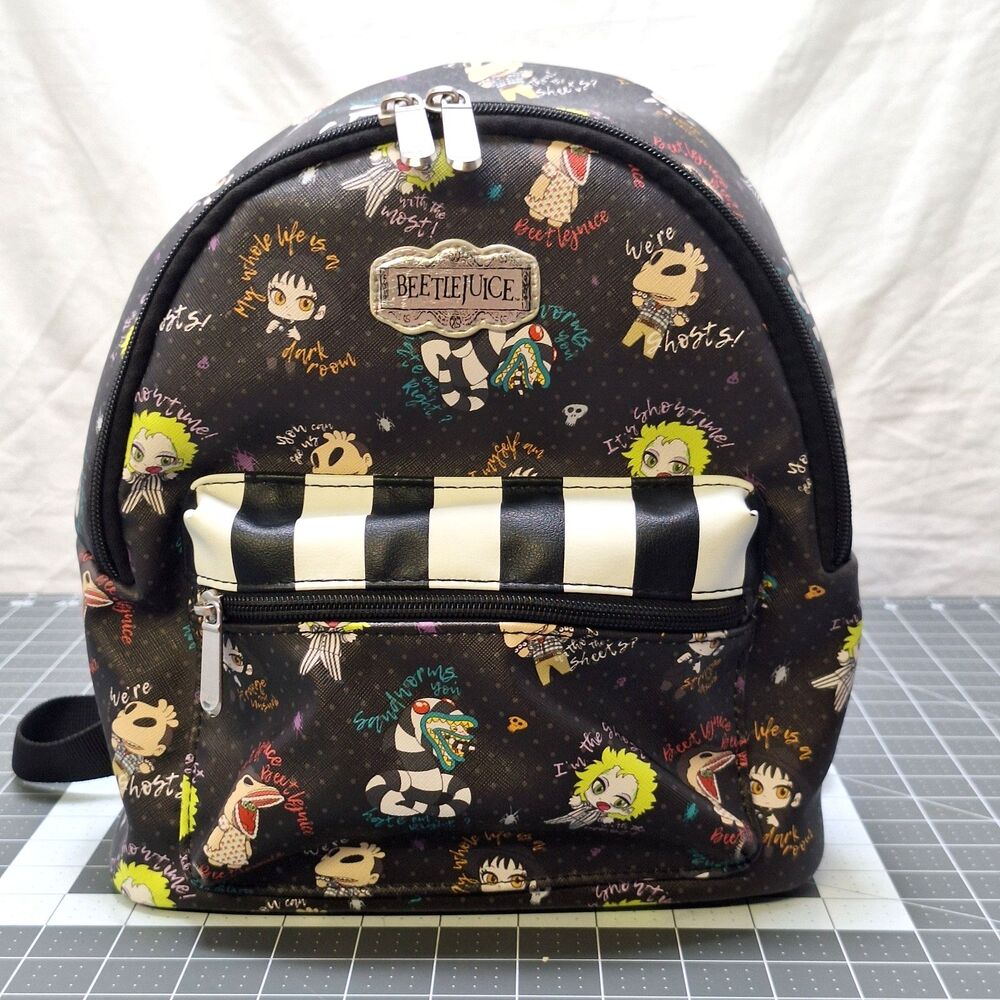Beetlejuice Mini Backpack Horror Comedy Movie Lydia Sandworms